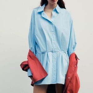 ZARA Shirt Dress with Pleats
